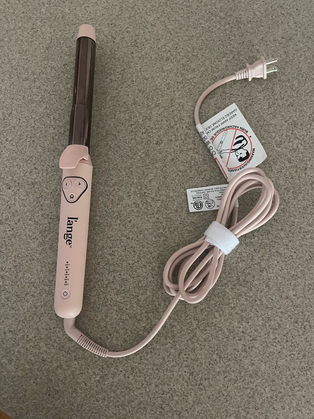 Lange Le Pirouette Rotating Blush Pink Ceramic Curling Wand